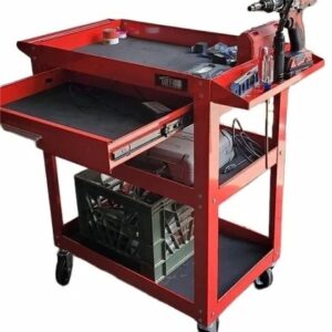 3-Tier Metal Tool Storage Trolley